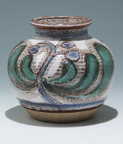 Steinzeug Vase Noomi Backhausen SOHOLM Bornholm Denmark 1970er Jahre