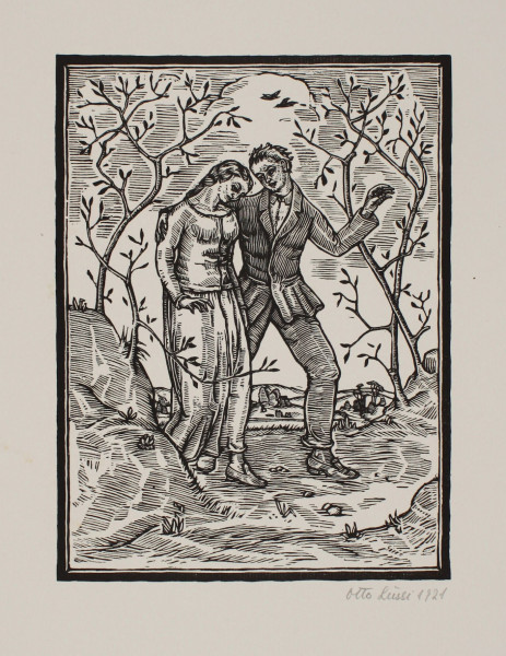 Lüssi, Otto (1882-1942) Holzschnitt OHNE TITEL - signiert 1921