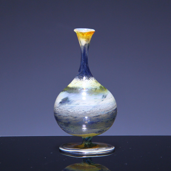 Lampengeblasene Glasvase Flameworked Vase 1980/90er Jahre