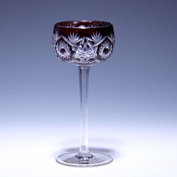 Bleikristall Römer Mitte 20. Jh. - rubin - 18,4 cm