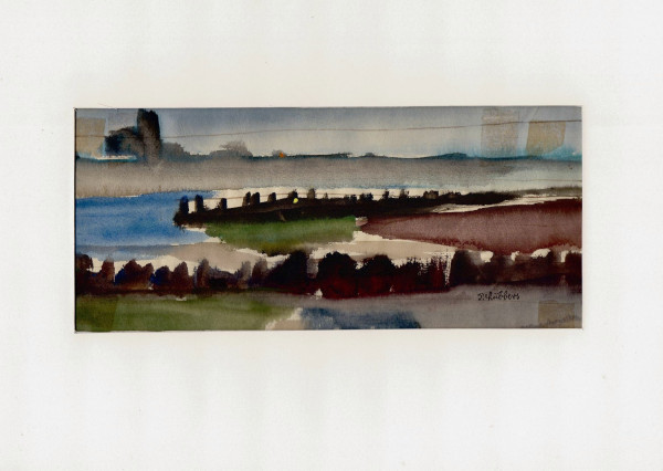 Lübbers, Peter (1934-1982) Aquarell LANDSCHAFT - wohl 1970er Jahre