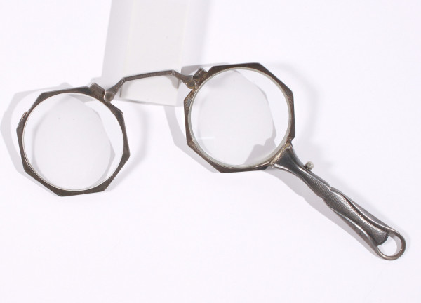 Jugendstil Lorgnon / Lorgnette Stielbrille - 925er Sterling Silber