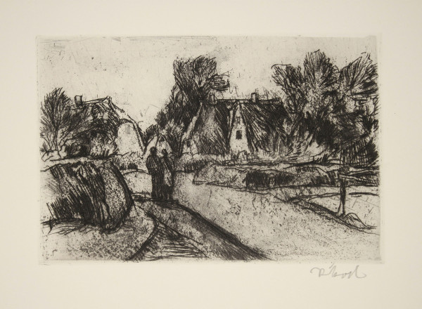 Koch, Rudolf (1902 - 1985) signierte Radierung DORFWEG