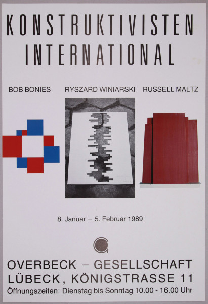 Bonies - Winiarski - Maltz KONSTRUKTIVISTEN Plakat der OVERBECK-GESELLSCHAFT 1989