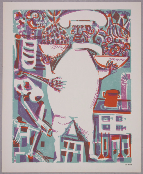 Grieshaber, HAP (1901-1981) Totentanz von Basel 1966 - DER KOCH