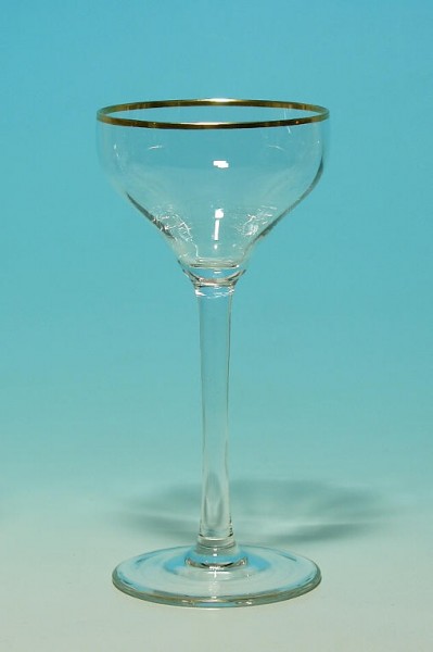 Jugendstil Südweinglas mit Randvergoldung um 1900