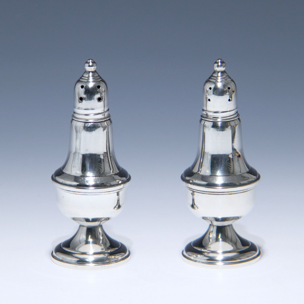 Paar 925 Sterling Silber Salz und Pfeffer Gewürzstreuer - weighted