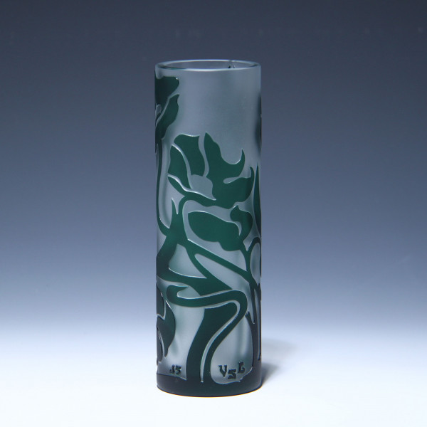 VAL SAINT LAMBERT Bleikristall Vase Design JACQUELINE SIMON circa 1970