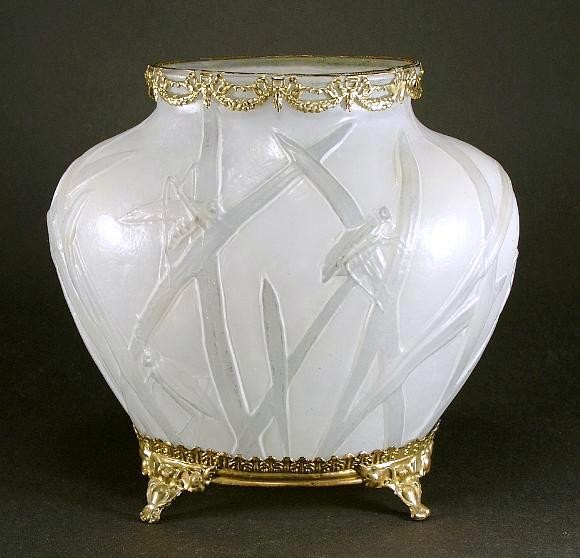 Artnouveau Consolidated Katydid Vase SAUTERELLES USA circa 1925