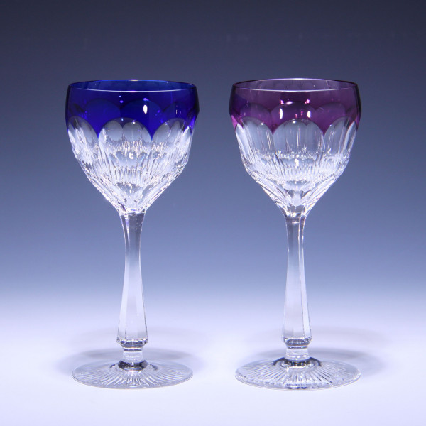 Paar Art Deco Überfangglas Römer - circa 1935 - 18,9 cm