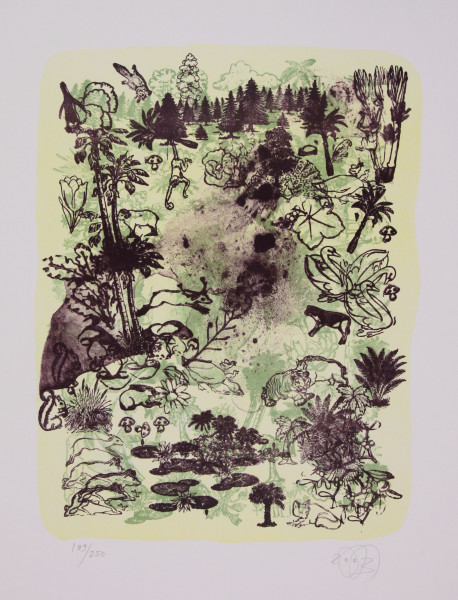 Jensen, Jens (1940*) signierte Farblithografie 2003