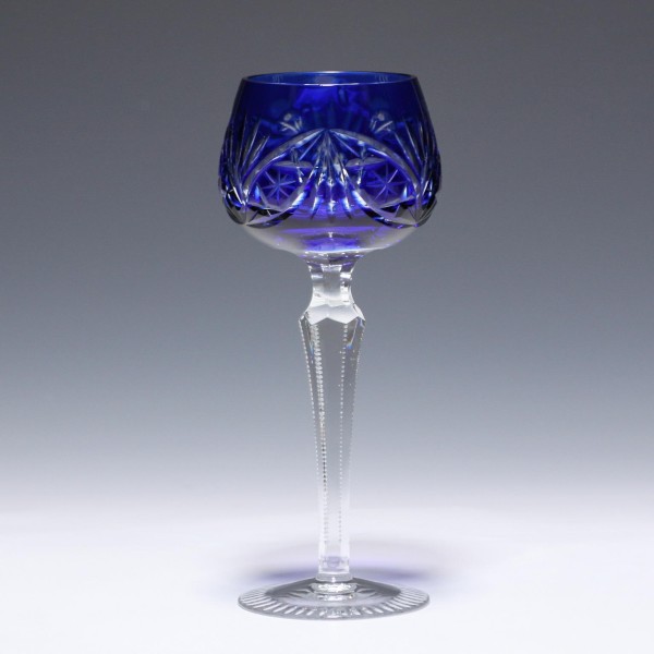Bleikristall Überfangrömer Lausitzer Glaswerke - blau