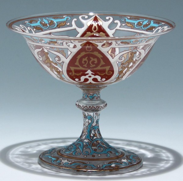 Enamelled Footed Bowl by Jean Philippe Imberton, dated 1883