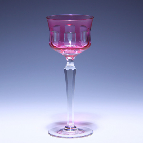 Halbkristall Überfangrömer - Mitte 20. Jh. - hellrot - 19,1 cm