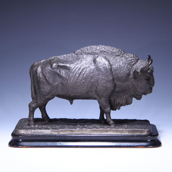 Oskar Graf von Krockow von Wickerode (1826–1871) Skulptur WISENT - 2. Drittel 19. Jh.