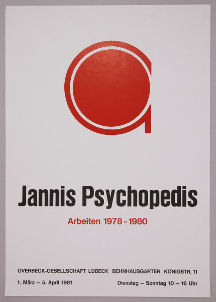 Psychopedis, Jannis (*1945) Plakat der OVERBECK-GESELLSCHAFT 1981