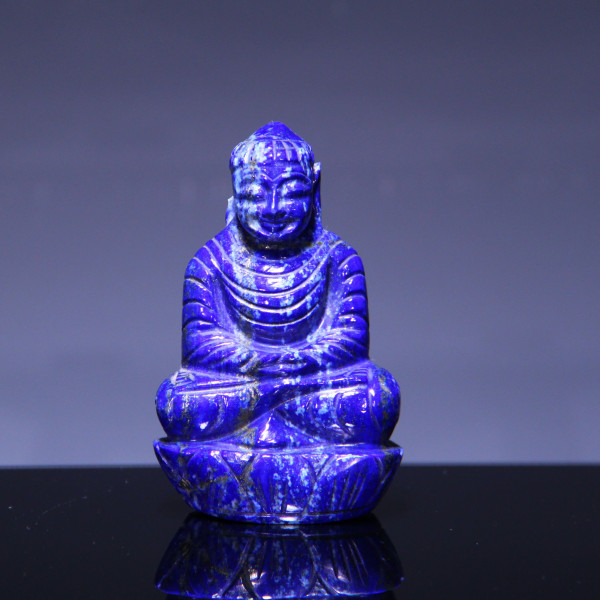 Lapislazuli Buddha - India 20th Century - one ear damaged!