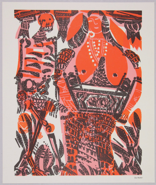 Grieshaber, HAP (1901-1981) Totentanz von Basel 1966 - DIE MUTTER