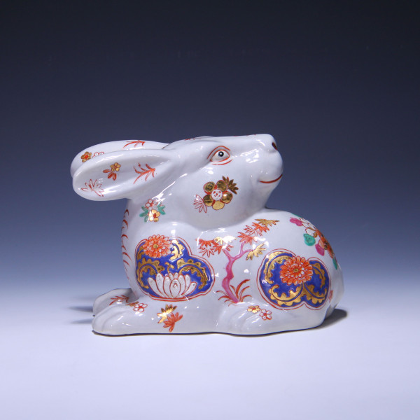 Handbemalter Imari Porzellan Hase - Japan 1980er Jahre