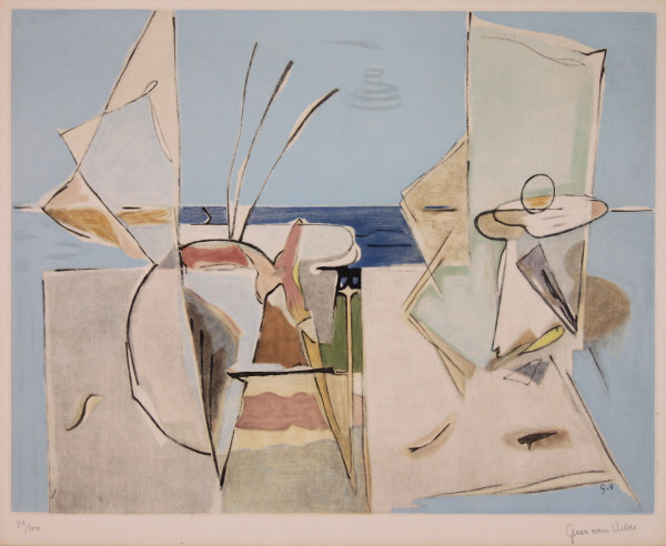 Velde, Geer van (1898-1977) signierte Farblithografie LA PLAGE - 1969