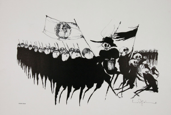 Degenhardt, Gertrude (1940-2025) signierte Lithografie SOLDAT, SOLDAT 1967