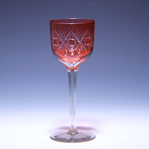Halbkristall Überfangrömer - Mitte 20. Jh. - apricot