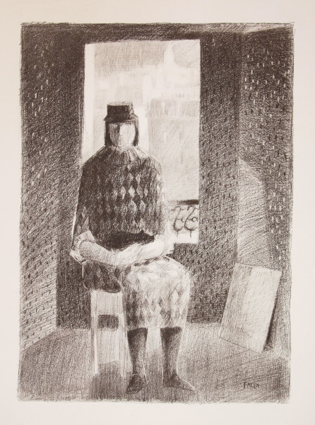 Facen, Willi (1930-2022) im Stein signierte Lithografie HARLEQUIN #2