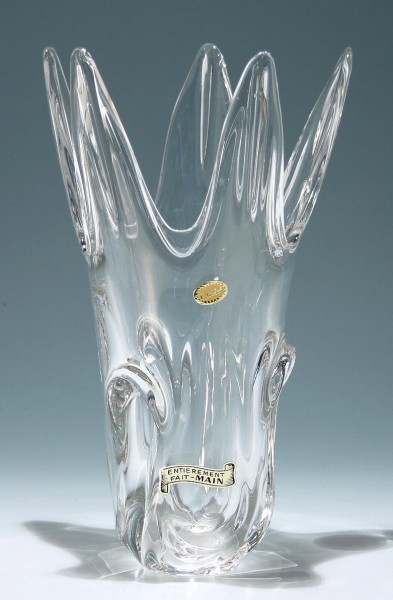 Bleikristall Vase CRISTALLERIES DE LA BRESLE, Blangy-sur-Bresle, 1960/70er Jahre