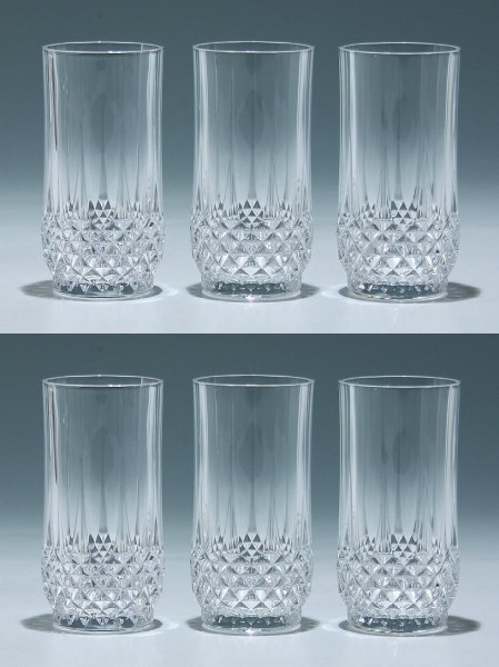 6 Cristal d`Arques Bechergläser LONGCHAMP - 12,8 cm