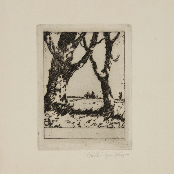 Geißler, Willi (1895-1977) Signierte Radierung - Exlibris - 1. Hälfte 20. Jh.