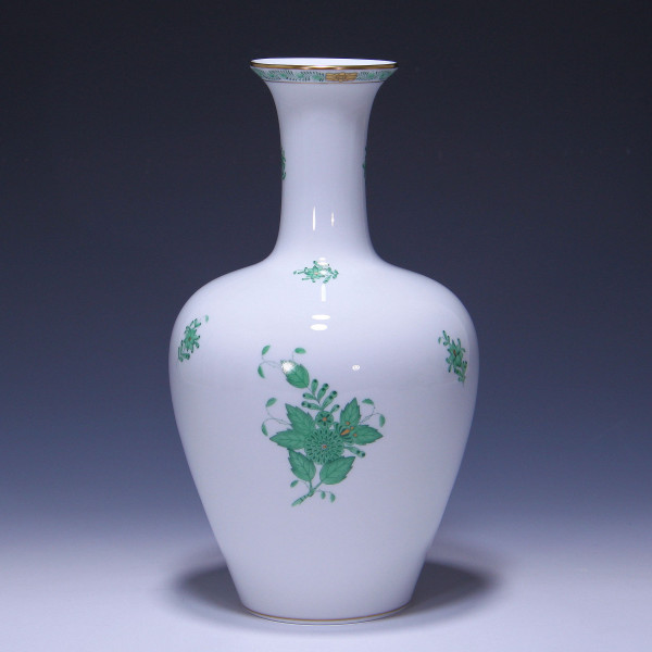 Herend Porzellan Vase APPONYI grün 7086/AV - I. Wahl - 27,7 cm