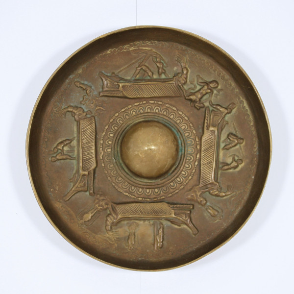 Bronze Schild mit phönizischen Galeeren - Berlin Anfang 20. Jh.