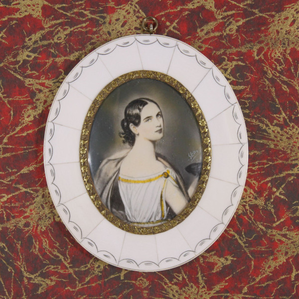 Miniaturmalerei Bildnisminiatur Porträt ANTONIA VON OTT - 20. Jh.