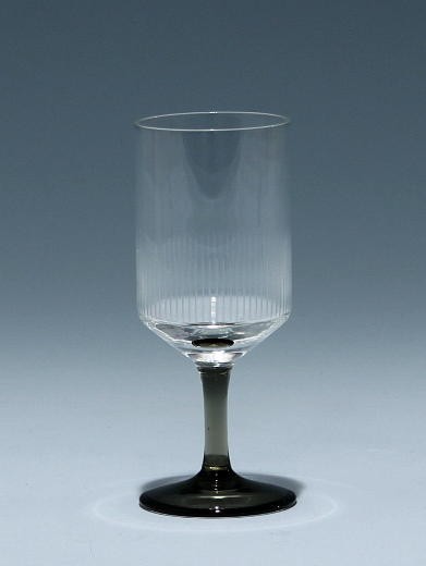 Friedrich Glas Kelchglas mit Liniengravur 1960er Jahre 9,8 cm-Copy