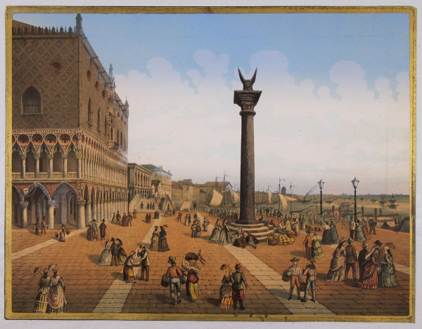 Piazzetta San Marco in Venice / Venedig - Chromolithografie Ende 19. Jh.