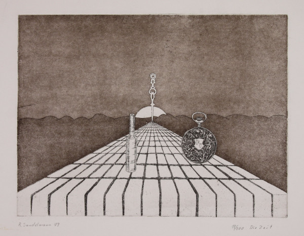 Sandelmann, R. - signierte Radierung DIE ZEIT - 1979