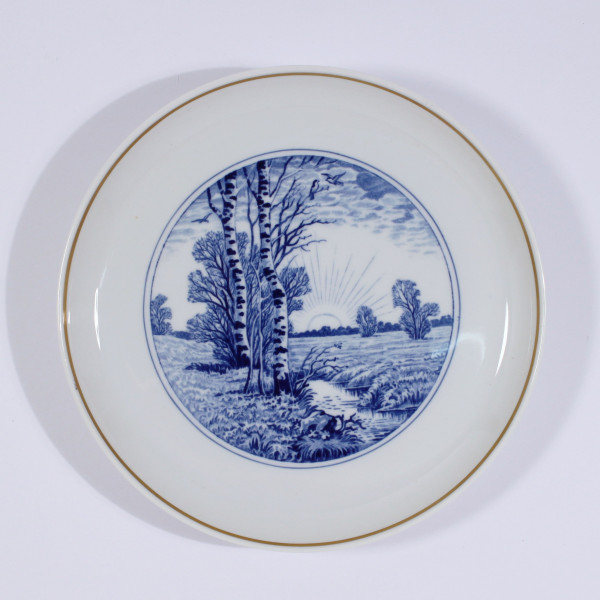Meissen Wandteller SONNENAUFGANG - I. Wahl - Ø 17,8 cm