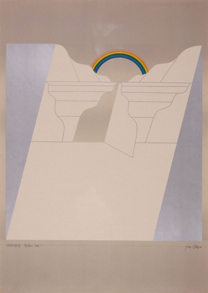 Lausen, Jens (1937-2017) Siebdruck LANDKARTE GUTEN TAG - circa 1970