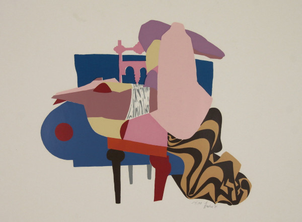 Linden, Rudolf (1926-2005) signierter Siebdruck OHNE TITEL 1971