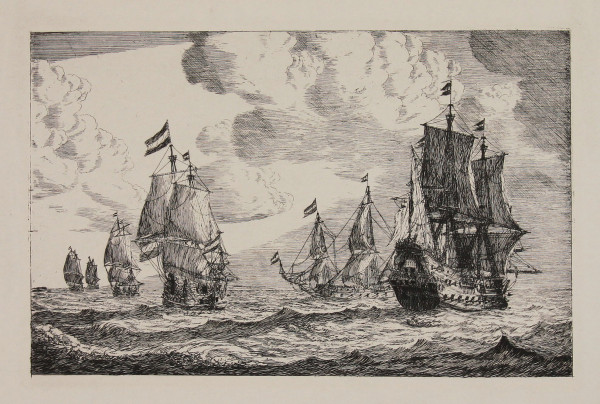 Zeemann, Reinier (1623-1664) Zes zeilschepen op open zee - BUNDESDRUCKEREI BERLIN
