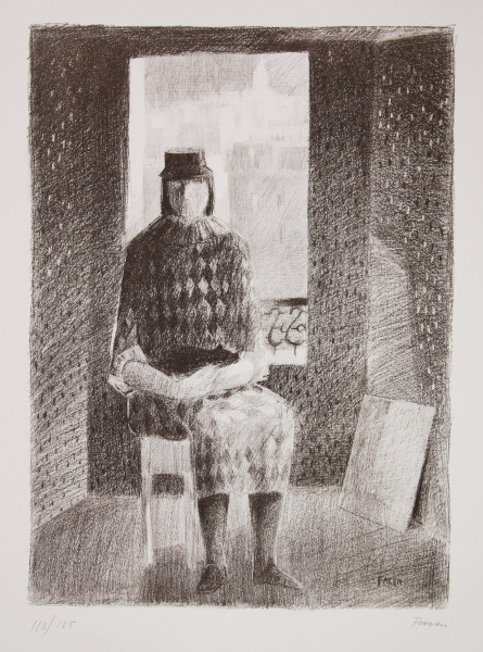 Facen, Willi (1930-2022) handsignierte Lithografie HARLEQUIN 113/125