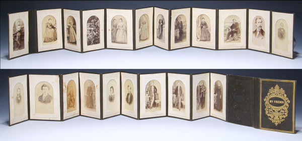 Leporello CDV-Fotoalbum 22 CDV-Fotos Fürstenfeldbruck / Feldkirchen 1865