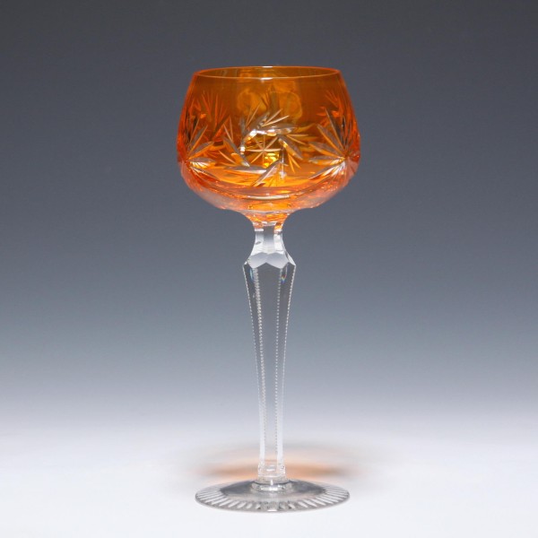 Bleikristall Überfangrömer Lausitzer Glaswerke - orange-Copy
