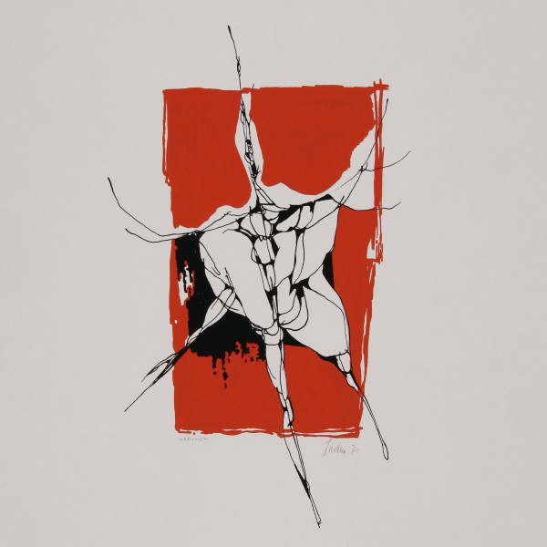 Linden, Rudolf (1926-2005) signierte Lithografie ABDOMEN - 1970