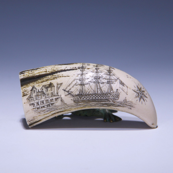HMS Victory - Scrimshaw Resin Copy 20th C