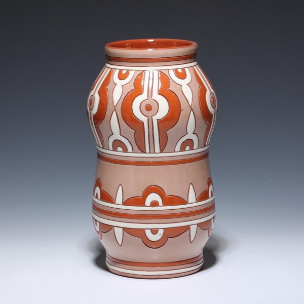 Keramikvase mit Ritzdekor - 2.Hälfte 20. Jh. - 23,1 cm