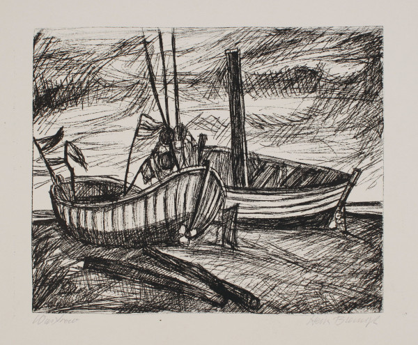 Brennigk, Heinz (1925–2016) signierte Lithografie WUSTROW