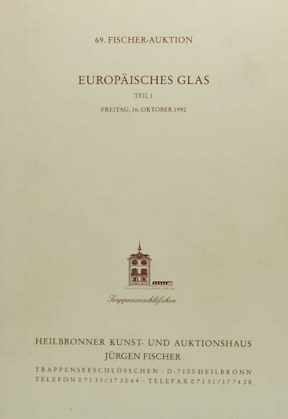69. Auktion Europäisches Glas Teil 1 Dr. Fischer 16.10.1992