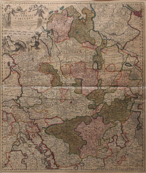 Kupferstichkarte S.R.I. WESTPHALIAE CIRCULUS - Nicolaus Visscher 1670
