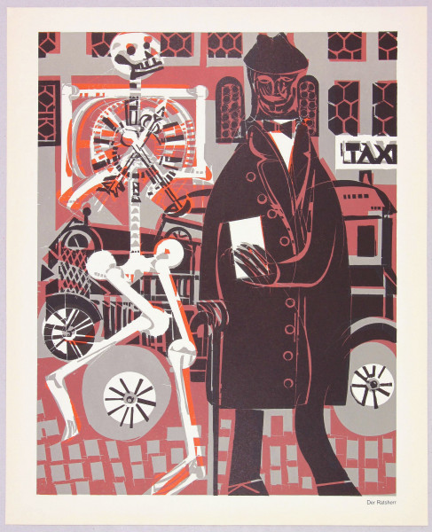 Grieshaber, HAP (1901-1981) Totentanz von Basel 1966 - DER RATSHERR